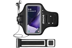 Note 20, 20 Ultra Armband, JEMACHE Gym Laufen Übung Workouts Arm Band Case für Samsung Galaxy Note 20, 20 Ultra mit Kartenhalter (Schwarz)
