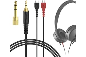 Geekria Cavo audio compatibile con Sennheiser HD25, HD25-1, HD25-1 II, HD25-13, HD25-13, HD25-C, cavo stereo di ricambio da 3,5 mm (2,5 m)
