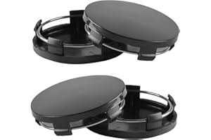 MUZHUPGUZ 4 Stück Radnabenkappen für Felgenkappen, Nabendeckel ID 56mm OD 60mm, Felgendeckel, Radnabendeckel, Auto Nabenabdeckung, Universal ABS Nabenkappen für Auto Zubehör Radnabenabdeckung (Schwarz)