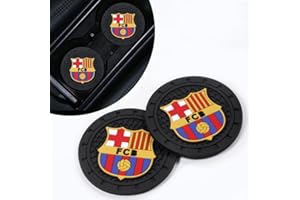 FTGCRF para Barcelona Posavasos para portavasos de Coche Pare Barcelona Fanáticos del fútbol,2 Piezas Inserto para portavasos de automóviles,sin rasguños sin Manchas para Coche portavasos
