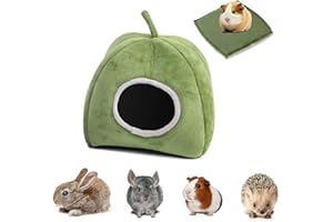 Qanye Casa Invernale per Piccoli Animali Domestic, Casetta per Criceti, Cuccia per Piccoli Animali per Criceti, Criceto Letto Inverno, con Anello per Appendere, per Criceti, Cincillà (Verde)