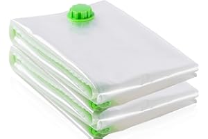 Opaza Almacenaje Ropa Vacio, Bolsas Herméticas de Compresión Espacial para Guardar Ropa, Edredones,Camas (2 Piezas-130x100 cm)