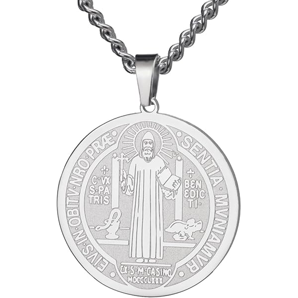 Medaglia Di San Benedetto Argento - 2 Cm Con Anello, Esorcista, Made In Italy Da GTBITALY - Foto 9