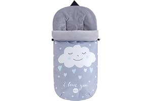 Pekebaby 1111190003 Nuvola - Saco entretiempo universal impermeable, color azul