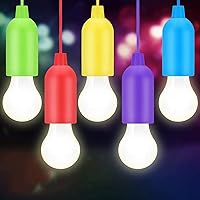 BINKE Lamping LED Leuchte,Lampen Camping Laterne,Pull Light mit Zugschalter,LED Leuchte weiß Colors Glühbirnen für Party…