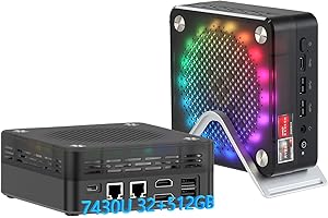 ‎AWOW AWOW Mini PC – AMD Ryzen 5 7430U (6 Kerne, bis 4,3 GHz), 32GB DDR4, 512GB PCIe 3.0 SSD, Radeon-Grafik, 4K Display, Dual 1000M LAN, WiFi 6, BT 5.2