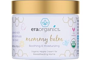 ERA ORGANICS Soothing Nipple Cream for Breastfeeding Moms Natural, USDA Certified Organic Healing Balm for Chapped, Irritated, Sensitive Skin Care. Non-GMO, Baby Safe Breastfeeding Cream Era-Organics