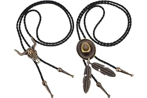 Ticha 2 st bolo-slips, västerländsk cowboy- och cowgirl-slips, för bröllop, fester, rodeo, vardagskläder