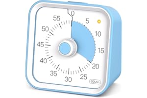 InfPokid Wizualny timer z funkcją pauzy dla dzieci i dorosłych, czasomierz produktywności do nauki, nauczania, gotowania w kuchni, spotkań biurowych, zarządzania czasem dla ADHD (niebieski)