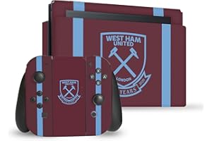 Head Case Designs Officially Licensed West Ham United FC Jersey 2020/21 Home Kit Vinyl Sticker Gaming Skin Decal Cover Compatible With Nintendo Switch Console & Dock & Joy-Con Controller Bundle