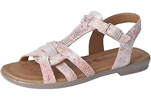 RICOSTA Riemchensandalen BIRTE - Bequeme, Flache Sandalen für Mädchen - Klettverschluss, Echtes Glattleder - Sandalen Kinder