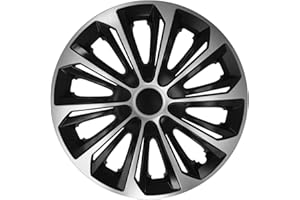 NRM Strong Duocolor Universal Radzierblenden, 4 Stück, Schwarz/silberfarben