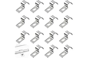 TenaLucy Lot de 50 colliers de fixation en métal de 8 mm - Colliers de serrage et support de câbles à visser