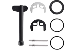 Lyeteung M6 Kit di Fissaggio Rubinetto Monoblocco, Fissaggio a Doppio Fori Rubinetti, con Chiave, per Cucina Bagno Lavanderia, Argento