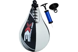 3X PROFESSIONAL CHOICE 3X Sports Speed Ball Boxing Faux Leather Hanging Swivel Kicking Punching Bags For MMA Muay Thai Training, Punching Dodge Striking Kit Workout Speedball Kicking