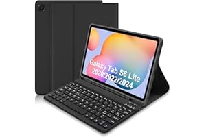 COEZFE Custodia Tastiera per Tablet Samsung Galaxy Tab S6 Lite 2024 10,4 Pollici, Italiano QWERTY Rimovibile Bluetooth Tastiera, Custodia con Tastiera per Samsung Galaxy S6 Lite 2024/2022/2020, Nero