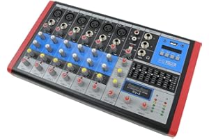 EXTREME SOUND RV-8 MIXER AUDIO PRO 6/8 canali Audio, Bluetooth, USB-MP3 Player, Effetti Riverbero, Phantom Power per MIC Professionali, Equalizzatore e VU-Meters di uscita. Assistenza Italia
