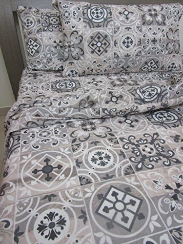 Pago PocoNew!!! Collection 2020-2021!!! Double Bed Set in Soft Microfiber MAJOLICA Design Brown Color No Iron!!!!