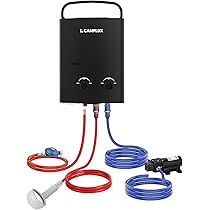 Scaldabagno A Gas Portatile Camplux AY132N - 5L/min Doccia Esterna Per Campeggio, GPL