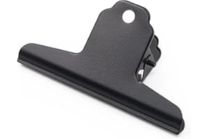 Coideal Grandi clip di carta per toro in acciaio inox nero – 10 pezzi da 4 pollici Black Metal Legant Clip per forniture di scuola d'ufficio