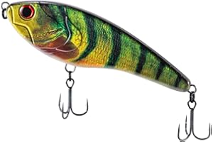 Dr.Fish Pike Fishing Lure Jerkbait Wobbler 130mm/57g Slow Sinking Glide Bait for Predator Fish Loud Rattle Pike Wobbler Slown Sinking Lure