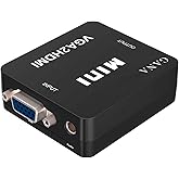 GANA VGA auf HDMI Konverter | VGA zu HDMI Adapter 1080P HDTV mit Audio Kabel und USB Stromversorgungskabel für TV, Computer,