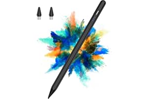 AMZCASE Stylus Pen für Touchscreens Android,Pencil für Tablet,Stylus Kompatibel Samsung/Huawei/Tablet/Phone/Lenovo/XiaoMi,Kapazitiver Stift mit 2 Ersatzspitzen (Schwarz)