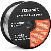 FEIFANKE Gas Free Welding Wire 0.8mm 1kg Flux Thread E71T-GS Wire Welding | Strong ABS coil, no splash, no porosity, resistan
