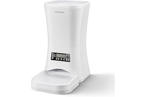 DOGNESS Distributeur Croquettes Chien Automatique 9L, Distributeur Croquettes Chat Automatique, Programmable avec Minuterie et Contrôle des Portions