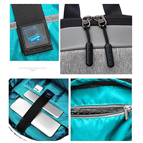 Valleycomfy Einfach Neuen Laptop Rucksack (bis 39,6 Cm) Leinwand Notebook Tasche Für Freizeit/Business/Travel/Studenten Hiptop Staubbeutel Schwarz - 3