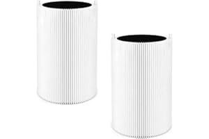 LOHILL Air Filter for Blueair Blue Pure 411 / Blueair Blue 3210 Air Purifier, True HEPA & Activated Carbon Replacement Filter (2 Pack)