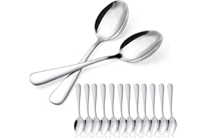 BESCH 12 Cucharitas de Café Acero Inoxidable 12,5 x 2.6 cm