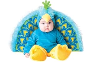 FUN WORLD Generique Süsses Pfau Babykostüm Premium blau-gelb 68/74 (6-12 Monate)