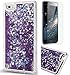 Produktbild Nnopbeclik Huawei P8 Lite Hülle 3D Flüssigkeit Schutzhülle Transparent Durchsichtige Handytasche Glänzend Glitzer Star Sterne Fließen Flüssig Flüssigkeit Handyhülle Handy Hülle Case Tasche Crystal Case Durchsichtig Schutzhülle Etui Bumper Für Huawei P8 Lite + 1x Display Schutzfolie Folie