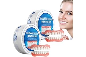 NICOONIU Bikenda Silicone Reline Denture Set,Denture Silicone Reline Kit,Soft Denture Silicone Reline Kit,Denture Reline Kit is Suitable for Securing Upper and Lower Dentures for Men and Women (2set)