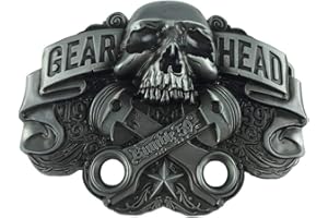 LKMY Novelty Men's Belt Buckle,Western Cowboy Skull Belt Buckle for Mens Womens (A)