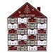 Produktbild Valery Madelyn Winter Weihnachten 35cm Traditioneller Adventskalender zum Befüllen in Rot und Grau, mit Typischen Weihnachtlichen Mustern und 24 Kästchen aus Papier