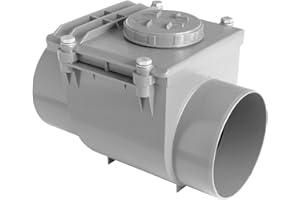 First Plast nrc160g Soupape anti-retour en pVC à scellement, gris, diamètre 160 mm