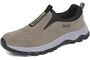 Sudychen Mocasines sin Cordones para Hombre Zapatillas Ortopédicas Calzado de Walking Deportivo Zapatillas de Senderismo y Trekking