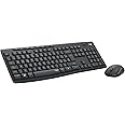 Logitech MK295 Kit Mouse e Tastiera Wireless – Tecnologia SilentTouch, Tastierino Numerico, Tasti Scelta Rapida, Tracciamento