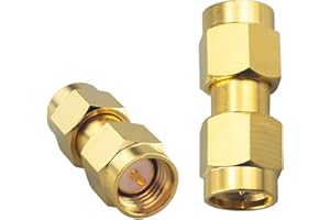 Boobrie Aggiornato SMA Maschio a SMA Maschio Connettore SMA Maschio a Maschio Adattatore Estensione WiFi Adattatore Coassiale Dritto per FPV Drone Segnale Booster Dispositivo LAN Wireless 2PCS