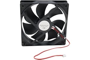 VIDACHARMY Ventola 12025 DC 12 cm, Doppia Ventola Idraulica con Cuscinetti a Sfera, 12025 Piccola Ventola Silenziosa, Cuscinetto a Sfera Brushless DC Ventola di Raffreddamento, Radiatore, Ventola per PC