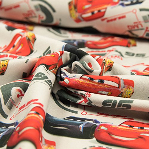 Jersey Stoff Cars hellgrau -Preis gilt für 0,5 Meter- - 5