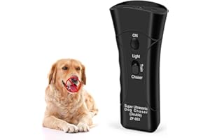 ASSCA Anti Barking Device for Dogs Ultrasonic Dog Deterrent Control Sonic Bark Deterrents Stop Waterproof Mini Outdoor Deterrent Rechargeable 3 in 1 Bark Control Tool Frequency Levels Humanized and Safe
