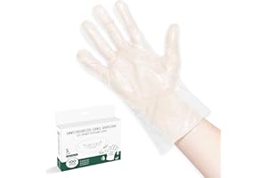 Plantvibes ® 100x Bio Einweghandschuhe Size-S | umweltfreundlich & zu 100% kompostierbar | Einmalhandschuhe aus pflanzlichem Material - perfekt für Lebensmittel 100 Stück