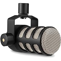 RØDE PodMic Microphone dynamique de qualité Broadcast avec support oscillant intégré pour les podcasts, le streaming, le jeu,
