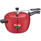Prestige Apple Plus Inner Lid Aluminium Pressure Cooker, 5 Litres, Red