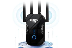 ‎QLOCOM QLOCOM 2024 Neuestes WLAN Verstärker 1200Mbit/s WiFi Repeater, Dualband 5GHz & 2.4GHz WLAN Repeater mit WPS, WiFi Internet Verstärker Kompatibel Allen WLAN Geräten