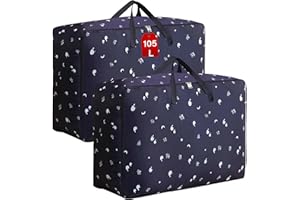 SEPSCO Borse Stoccaggio Vestiti Grande, Immagazzinamento Contenitori Armadio Sottoletto Sacco Piumone Matrimoniale Trasloco Organizer Cambio Stagione per Biancheria da letto Trapunte Cuscini Coperte