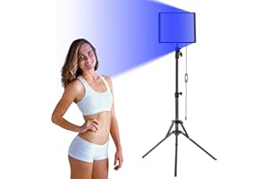 Lampada Abbronzanti, Cozion 30W Lampada abbronzanti pieghevole luce abbronzante viso luce diurna con Treppiede telescopico econchiglia oculare con 120 LED per il Viso e il Corpo